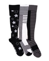 MUK LUKS® Women's 3 Pack Cotton Compression Knee-High Socks thumbnail number 1