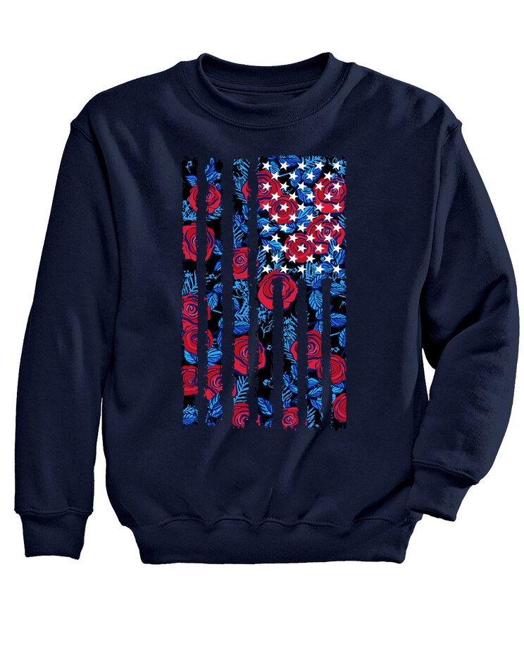 Flag Floral Graphic Sweatshirt image number 1