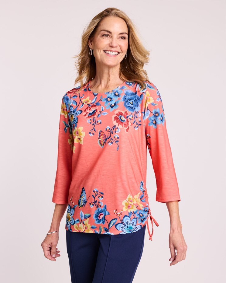 Alfred Dunner® Free Spirit Floral Print Top image number 1