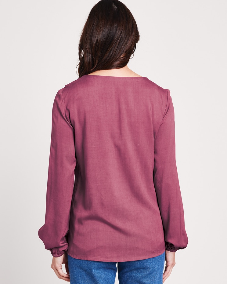 Lace Neckline Top image number 3