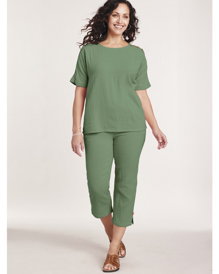 Gauze Capris Set image number 1