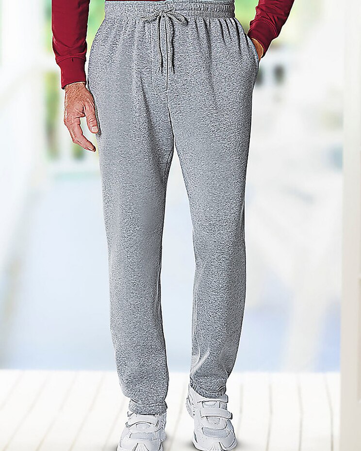 Haband Men’s Elastic Cuff Fleece Pants image number 1