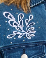 Soft Stretch Denim Embellished Jacket thumbnail number 3