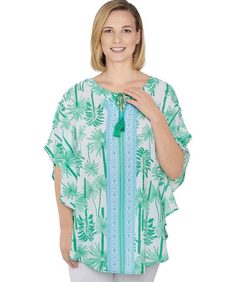 Ruby Rd® Isle Verde Palm Crepe Top image number 1