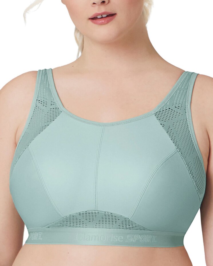 Glamorise No-Sweat Mesh Sports Bra Wirefree image number 1