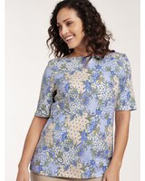 Print Essential Knit Boatneck Top thumbnail number 2