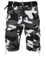Men's Belted Cargo Shorts With Twill Flat Front Washed Utility Pockets thumbnail number 1