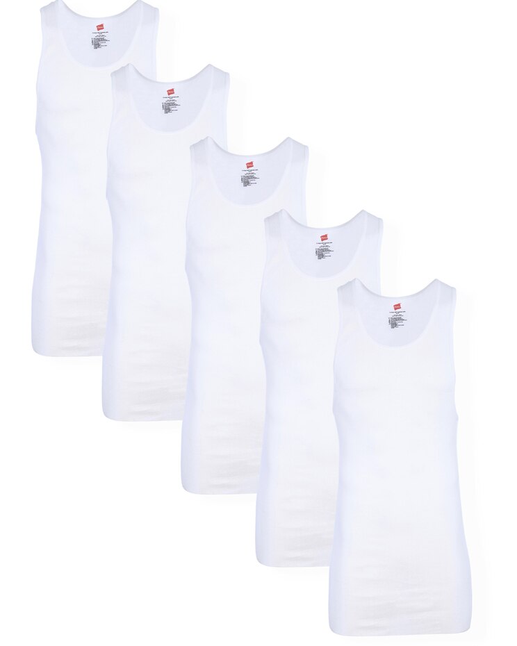 Hanes 5-Pack Tall A-Shirts image number 3