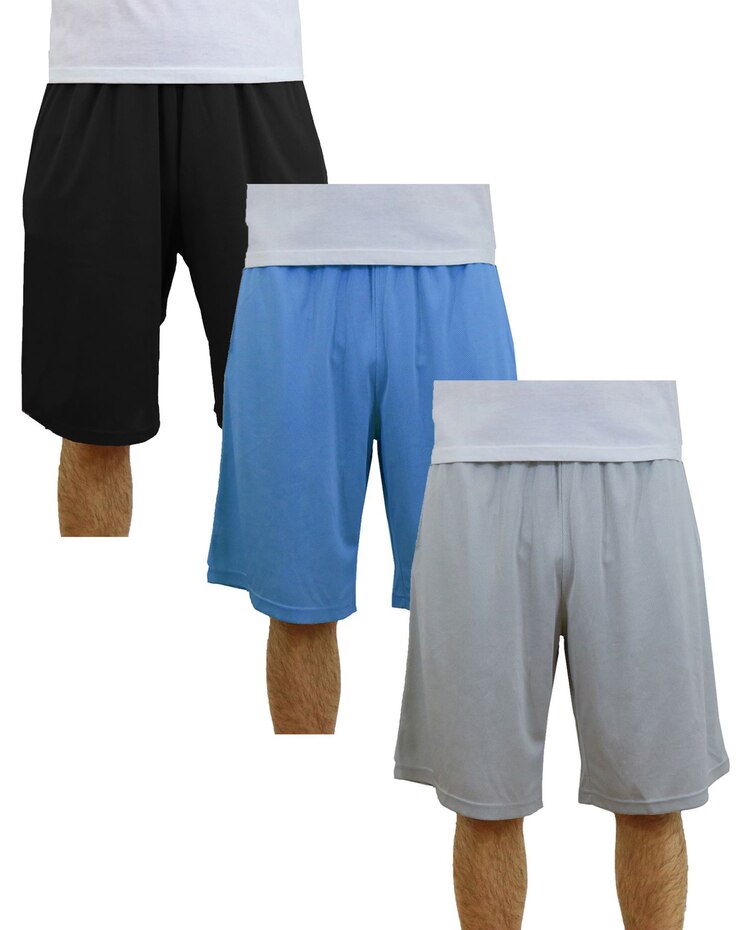 Men's Moisture Wicking Performance Basic Mesh Shorts-3 Pack image number 1