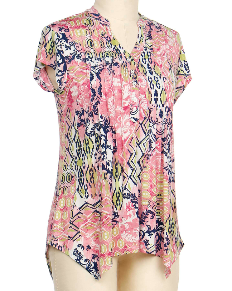 Southern Lady Vacation Perfect Cap Sleeve Print Top image number 1