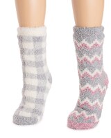 MUK LUKS® Womens Cozy Sherpa Lined Cabin Sock 2Pr Pack thumbnail number 5