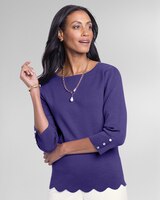 Madison Scalloped-Hem Sweater thumbnail number 1