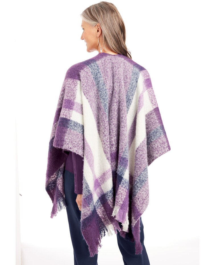 Plaid Ruana Wrap image number 2