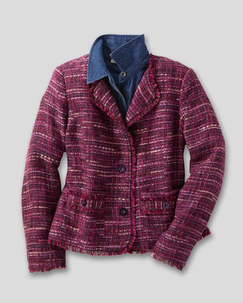 Fringed Tweed Jacket