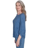 Alfred Dunner® Casual Fridays Diagonal Textured Crew Neck Top thumbnail number 2
