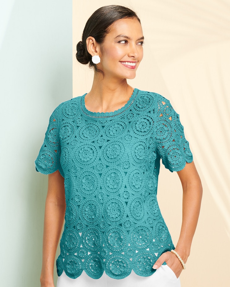 Crochet Medallion Top image number 1