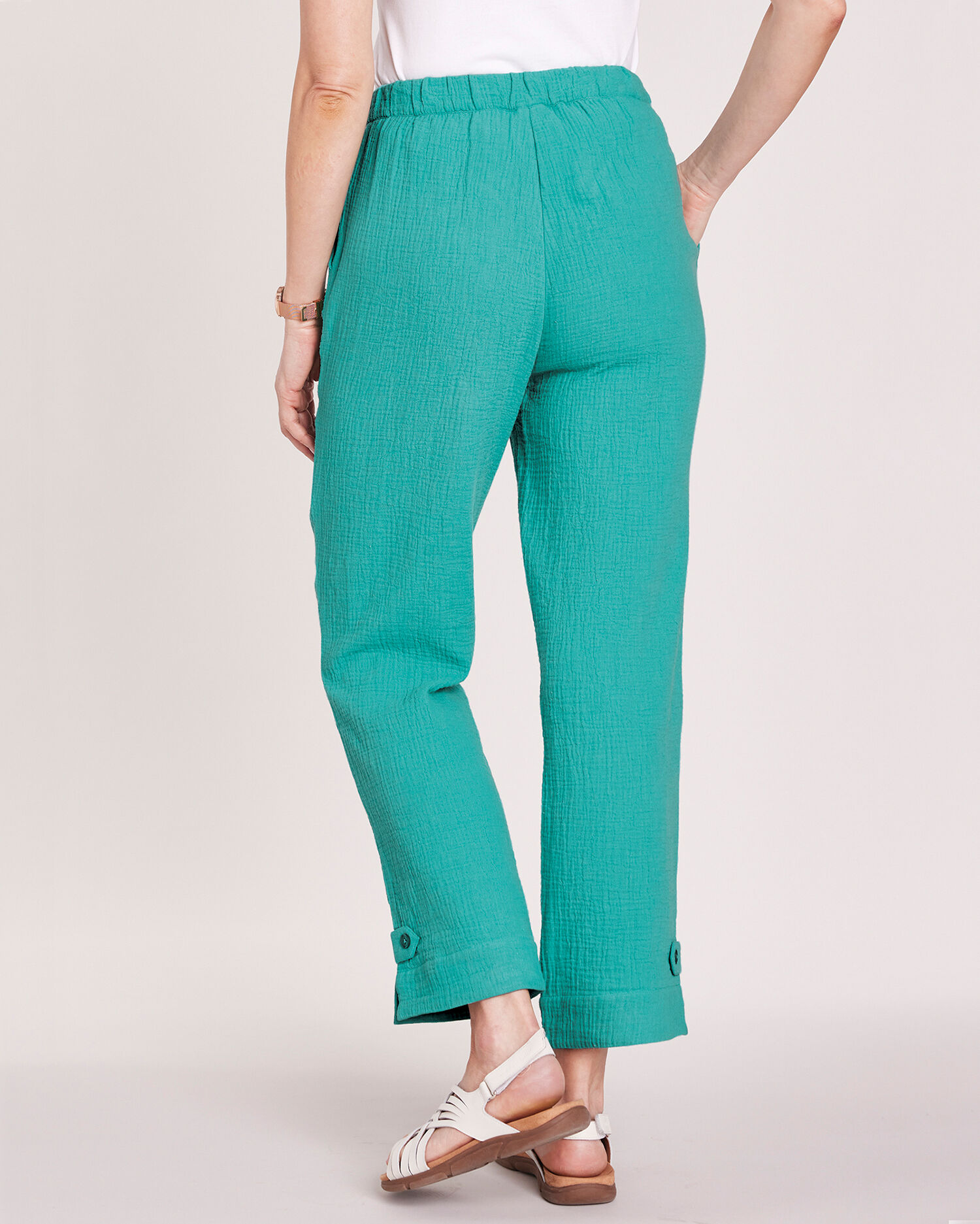 Petite gauze pants on sale