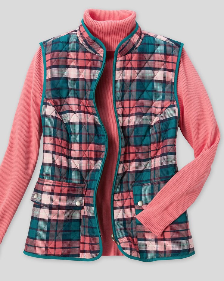 Berkshire Tartan Quilted Vest image number 2
