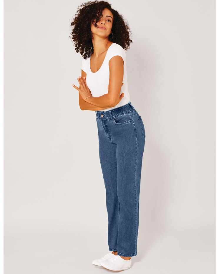 DenimEase™ Mid-Rise Slimming Jeans image number 1