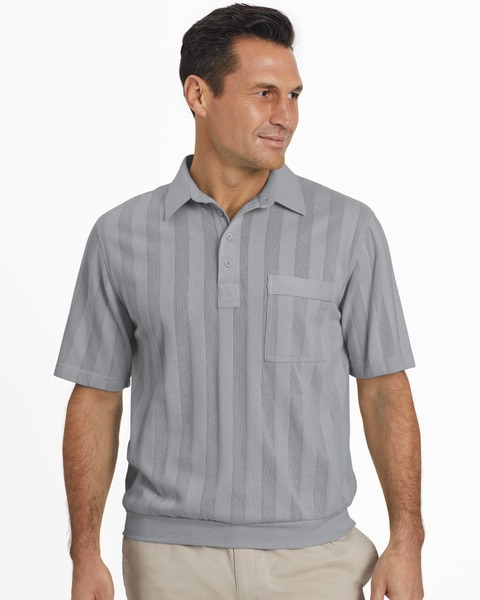 John Blair Short-Sleeve Tone-on-Tone Polo