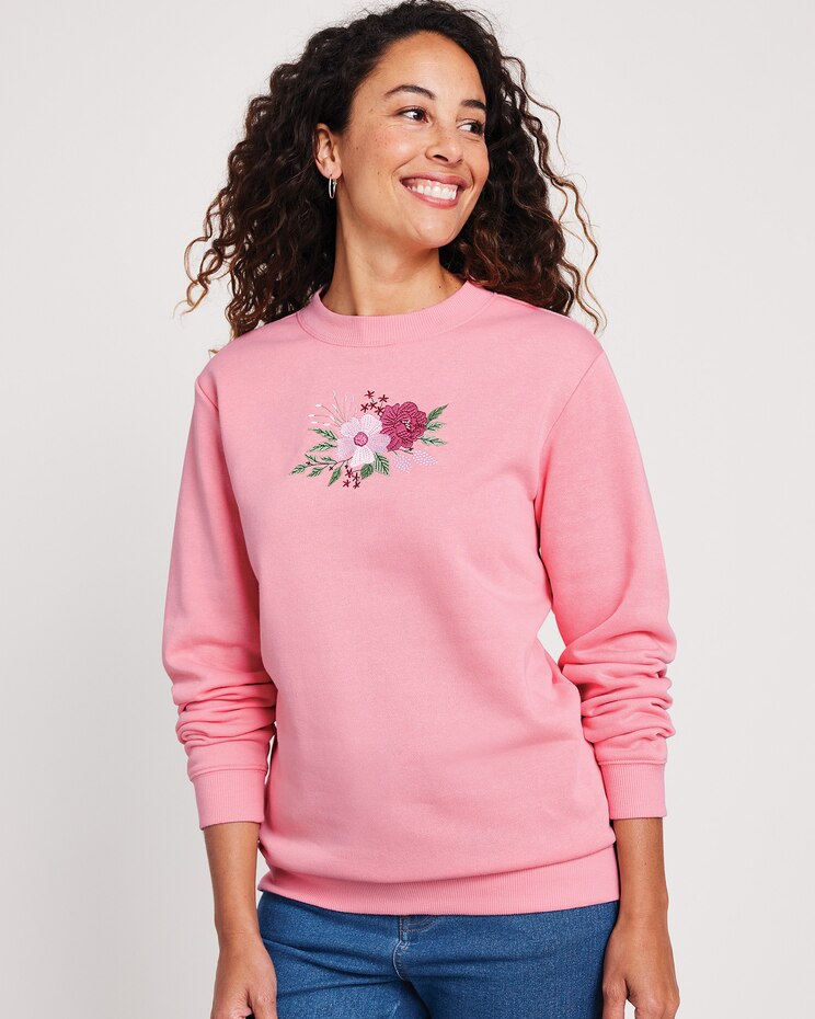 Better-Than-Basic Embroidered Sweatshirt image number 1