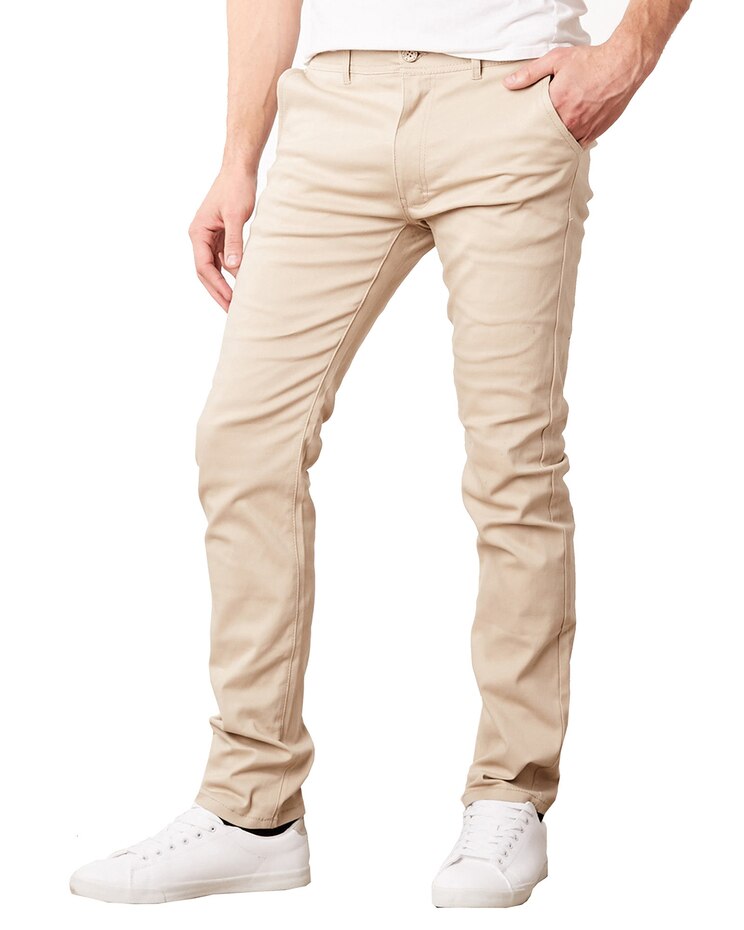 Galaxy By Harvic Slim Fit Stretch Cotton Chino Casual Pants image number 1