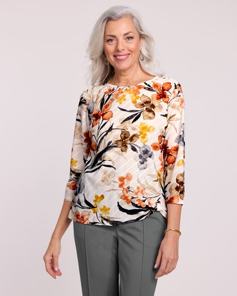 Alfred Dunner® Classic Watercolor Floral Top