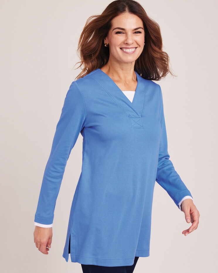 Essential Knit Layered Look Tunic | Blair