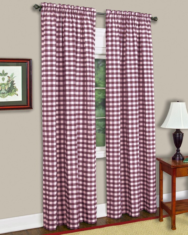 Buffalo Check Window Curtain Panel image number 1