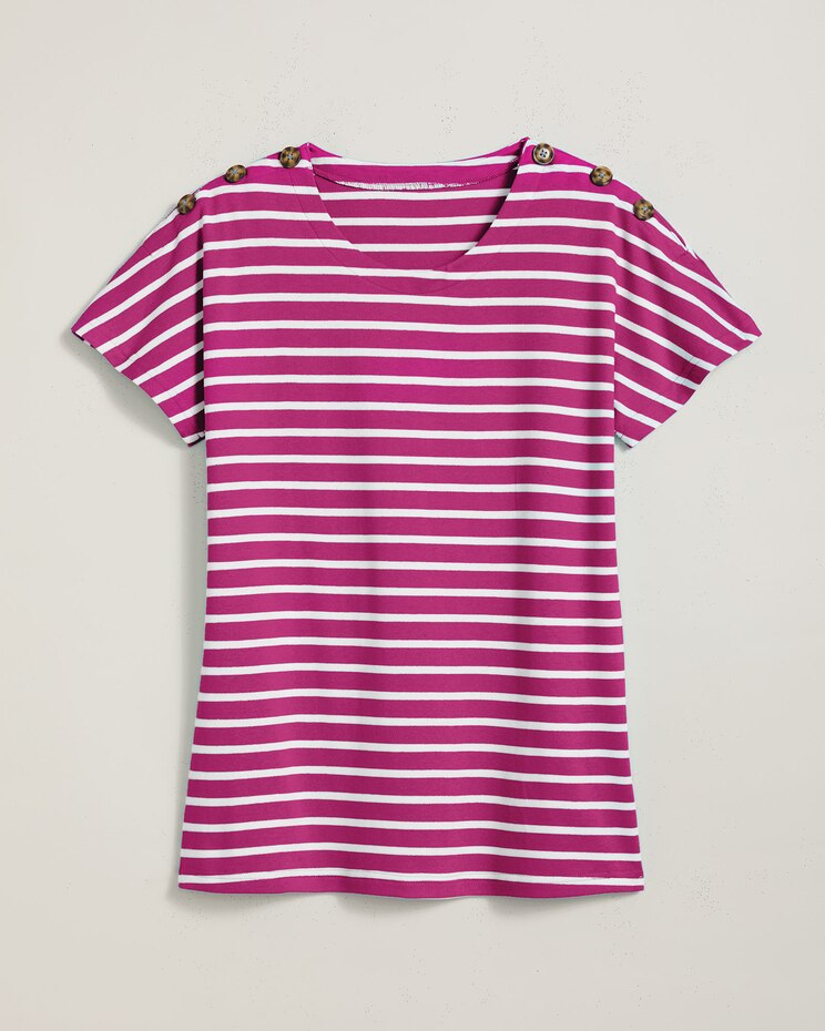 Essential Knit Dolman Button Trim Top image number 4