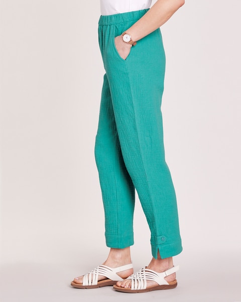 Gauze Cropped Pants