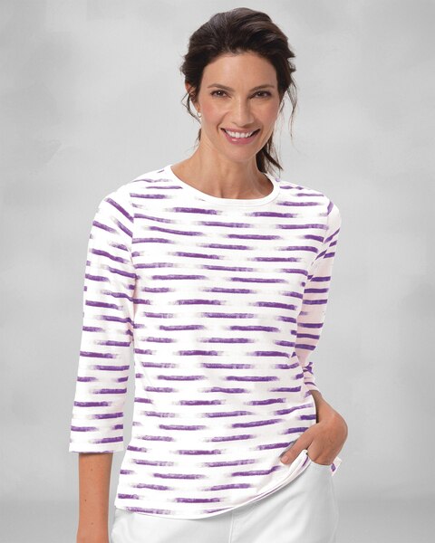Cotton Painted Stripe Tee