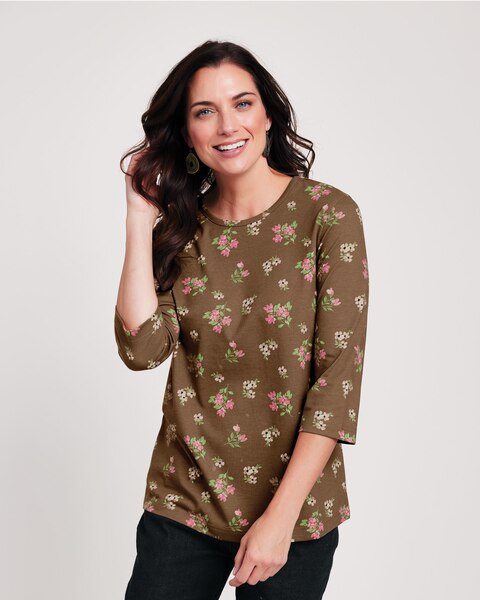 Three-Quarter Sleeve Anytime Tee