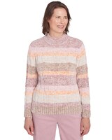 Alfred Dunner® Telluride Chenille Spray Dyed Stripe Sweater thumbnail number 1