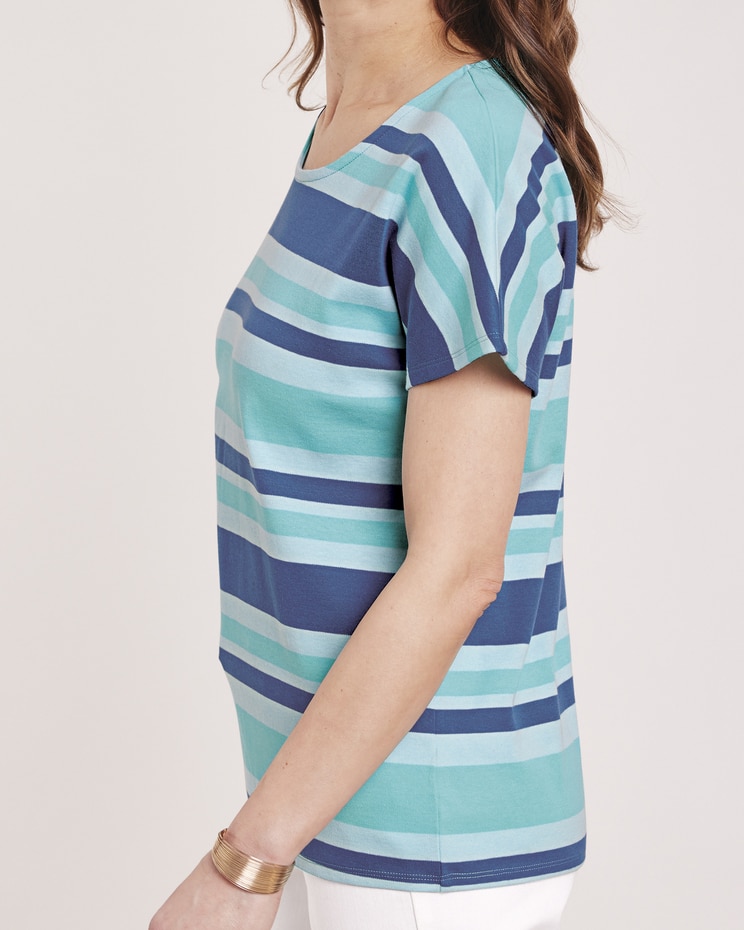 Stripe Dolman Sleeve Tee image number 3