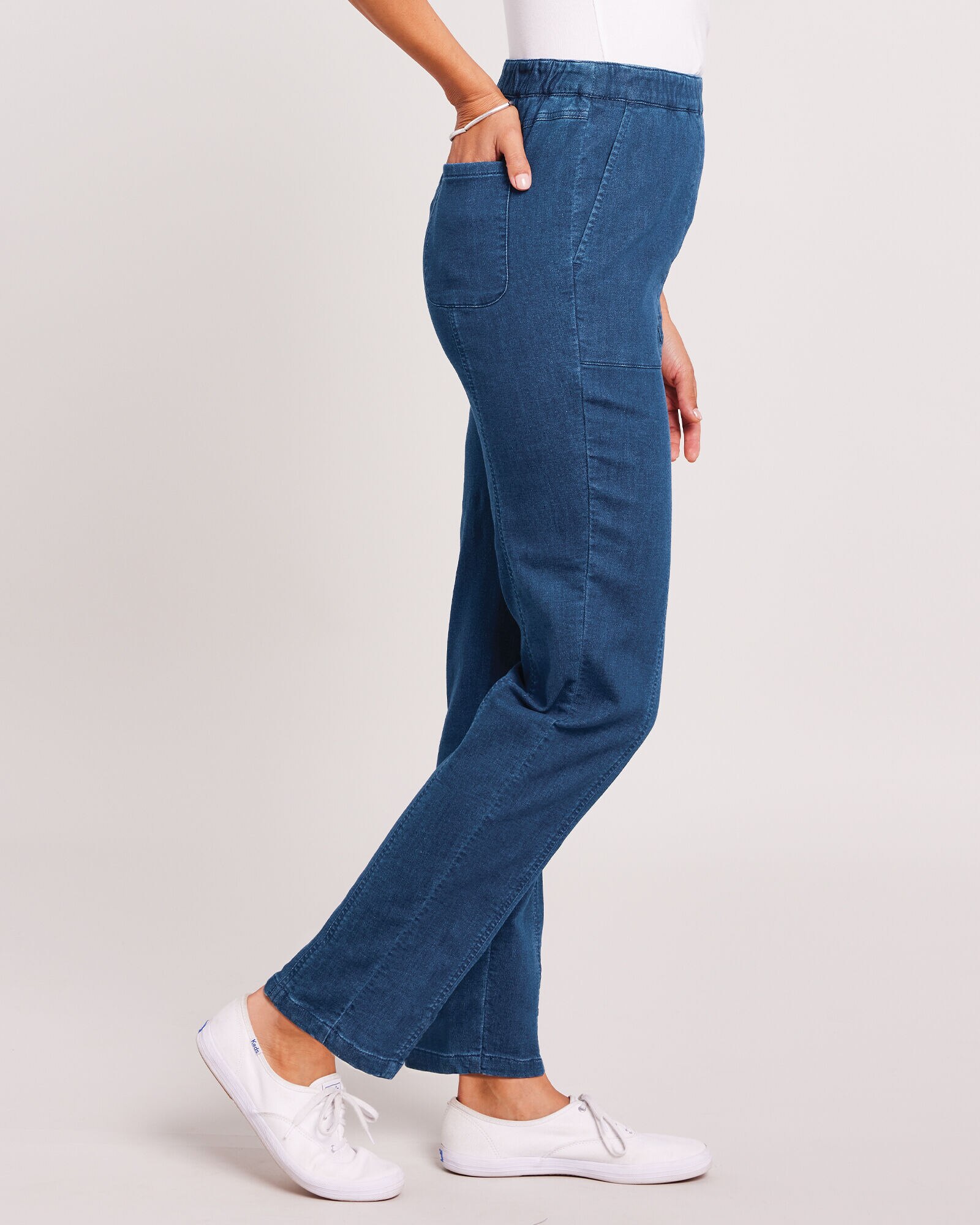Knit Denim Pants