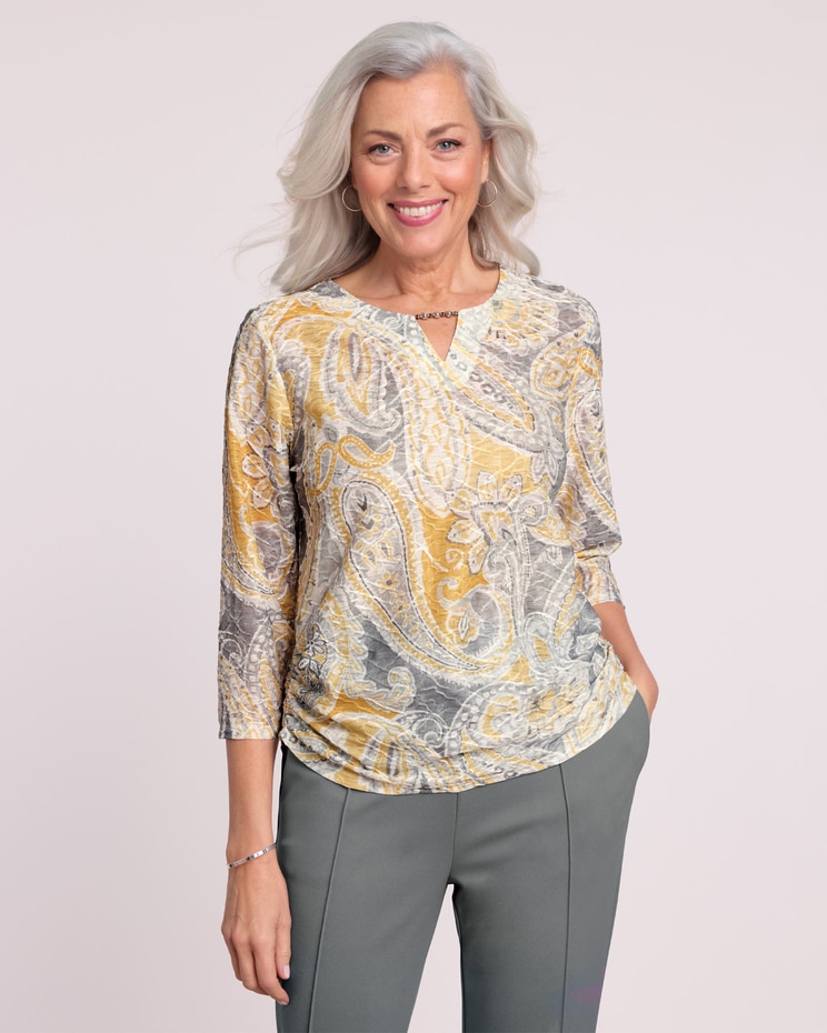 Alfred Dunner® Paisley Textured Top image number 1
