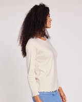 Essential Knit Ruffle Tee thumbnail number 2
