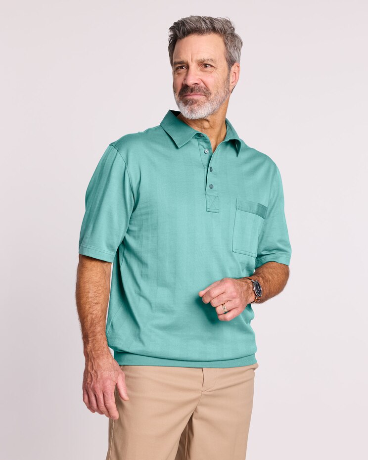 John Blair Short-Sleeve Tone-on-Tone Polo image number 1