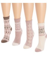 MUK LUKS® Womens Holiday Boot Socks 4Pr Pack thumbnail number 6