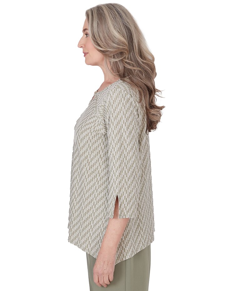 Alfred Dunner® Tuscan Sunset Sunset Rib Knit Top image number 4