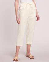Linen Blend Crop Capris thumbnail number 1