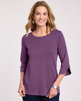 Essential Knit Tulip Sleeve Top thumbnail number 1
