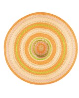 On Mulit Holiday- Wheat Straw Stripe Wide Brim Sun Hat thumbnail number 4