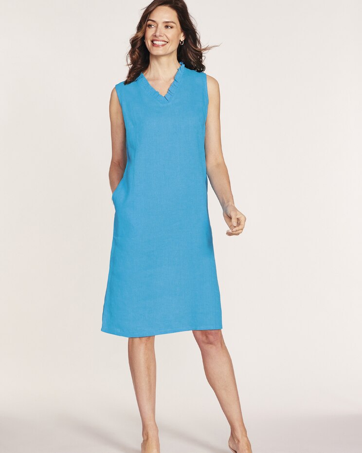 Linen Ruffle Dress image number 1