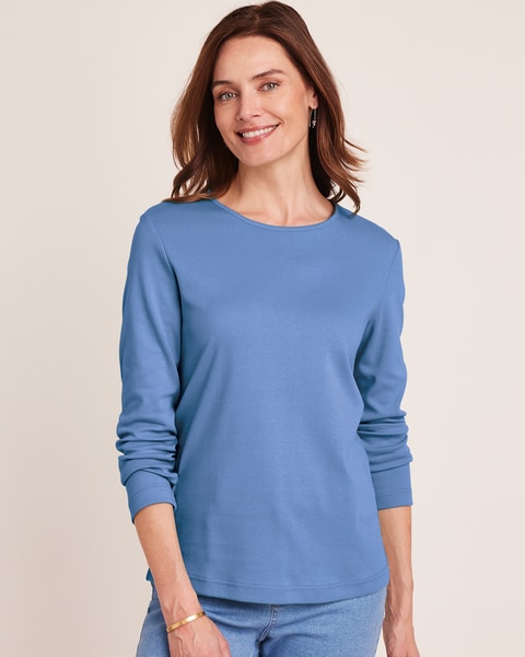 Essential Knit Long Sleeve Tee