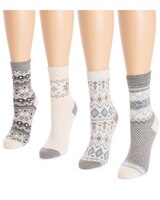 MUK LUKS® Womens Holiday Boot Socks 4Pr Pack thumbnail number 4