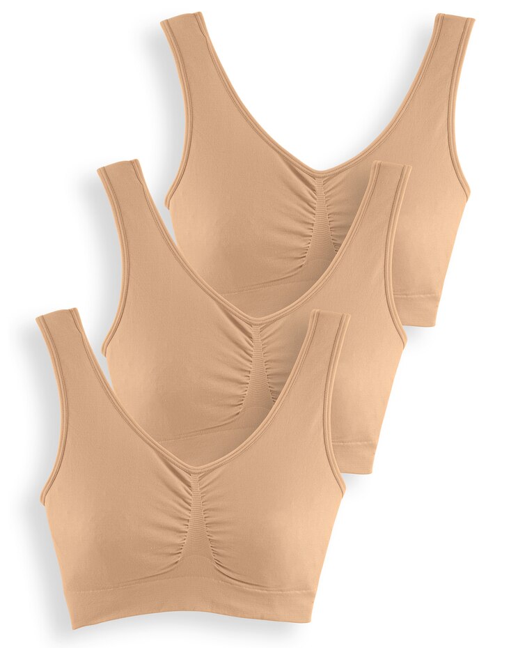 3-Pack Seamless Comfort Bras by ComfortEase image number 1