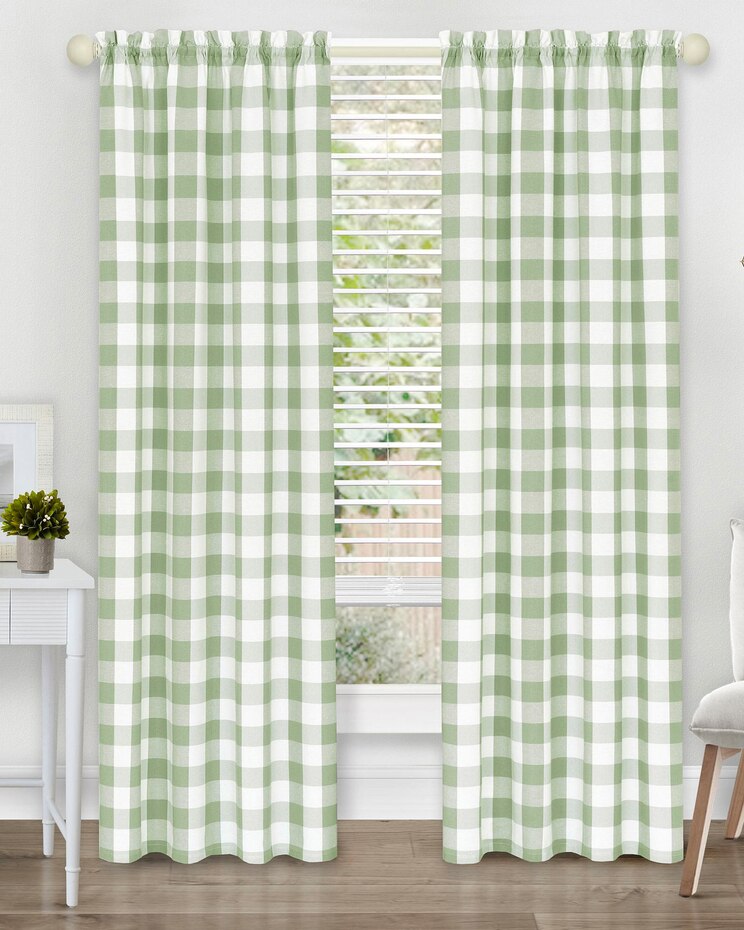 Hunter Rod Pocket Window Curtain Panel image number 1