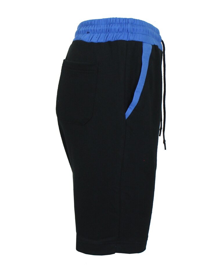 Men's Slim Fit French Terry Jogger Sweat Lounge Shorts With Contrast Color Trim Design image number 3